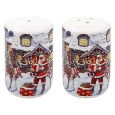 Santa Christmas Ceramic Salt
