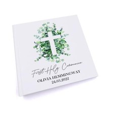 Personalised First Holy Communion Photo Album Gift With Cross UV-598