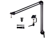 Zoom ZMA-1 broadcast microphone boom arm scissor mic mount stand desk clamp 3ft