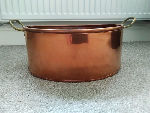 Vintage copper brass oval - vintage,