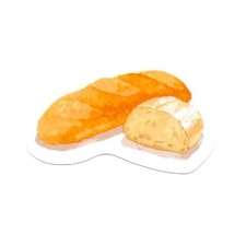 French Baguette Bread Section