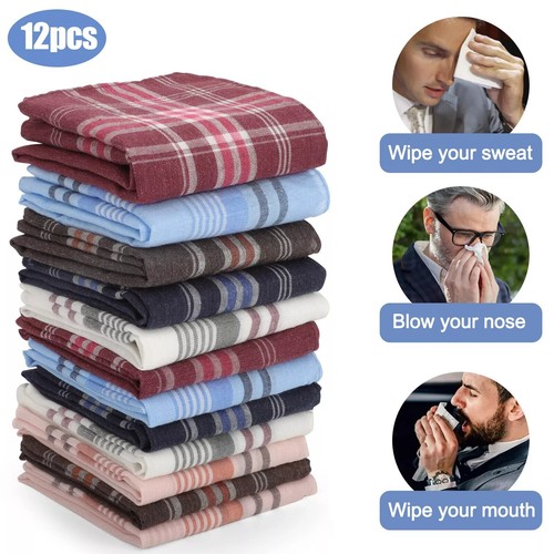 12pcs men handkerchiefs - 12pcs, men's