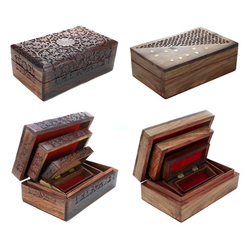 Wooden jewellery box - jewellery, antique