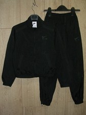 Nike Air Boys Black Shell Suit Jacket Joggers Jogging Tracksuit Age 6-7 122cm