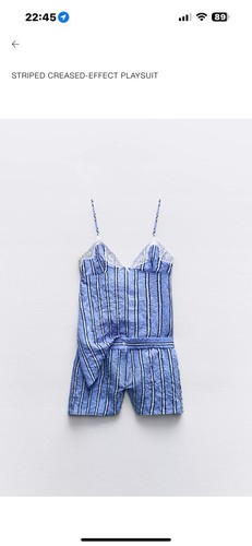 Zara blue striped creased - zara,