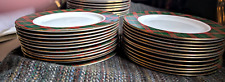24 X ROYAL DOULTON TARTAN RED GREEN PLAID SIDE PLATES TC 1170 20CM  SECONDS