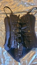 Y2K Vintage Kato  Steampunk Couture Steel Boned Corset Size S 