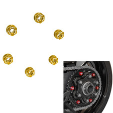 DBK KTM Super Duke 1290/1390 Rear Sprocket Nuts M8x1.25 x6 - Gold