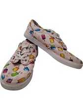 Vans Ice Cream Print Lace Up Kids Sneakers UK 2.5 Colourful T2870 SP58