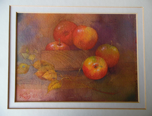 Apples wooden bowl still - in, bowl.