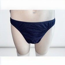Men’s 1 X Pack navy blue LowWaist ,Breathable Thong /underwear size X L No Label