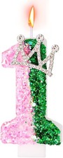 Birthday candle glittery - candle,,