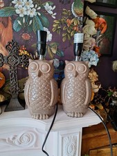 Pair of Owl Ceramic lamps