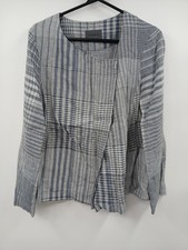 Oska Checked Linen Shirt Blue