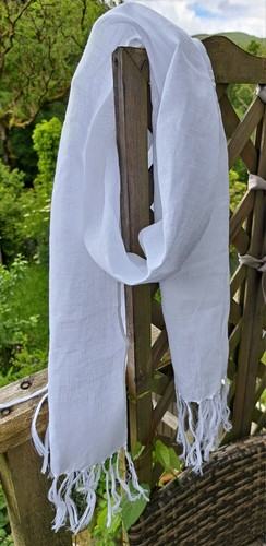 Pure white 100 linen - white, 100%