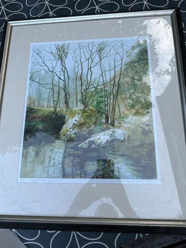 Large framed print misty - large,