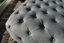 Made.com Square Upholstered Pouffe/Coffee Table Light Grey - EXCELLENT CONDITION