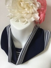 Short Navy and White Stripe
