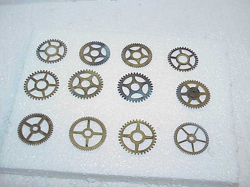 Used brass clock - 12, 1