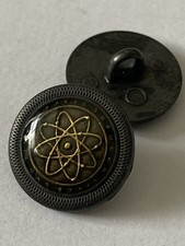 Real Metal Military Antique Brass Bronze Shank Buttons 6pcs 15mm (24L)