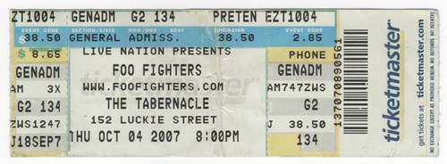 Foo fighters 07 atlanta - foo, 10/4/07