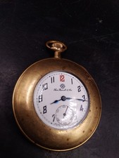 thomas russell pocket watch Unusual Slim Half Hunter Antique Mens Elgin Case