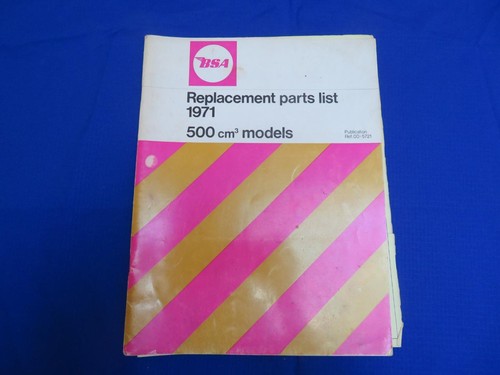 Bsa replacement parts list - parts,