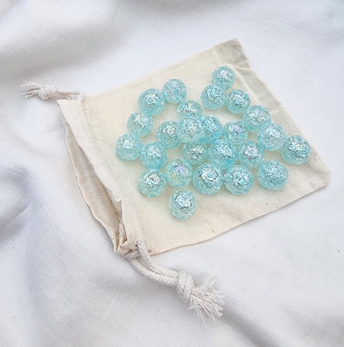 Snowflake glass marbles - -,