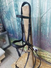 Black Full Size Micklem Style Bridle with reins and bit
