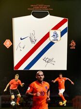 DIRK KUYT, WESLEY SNEIJDER, VAN PERSIE hand signed Holland national shirt NEW