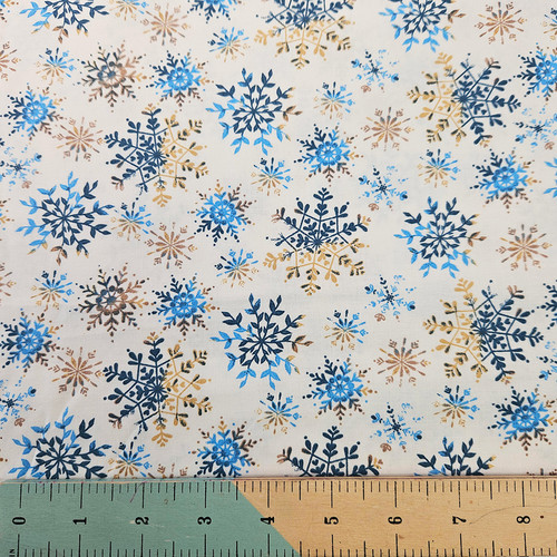 Festive snowflakes cotton - snowflakes,