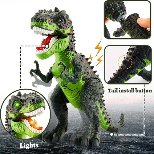 Walking rex dinosaur with - walking,