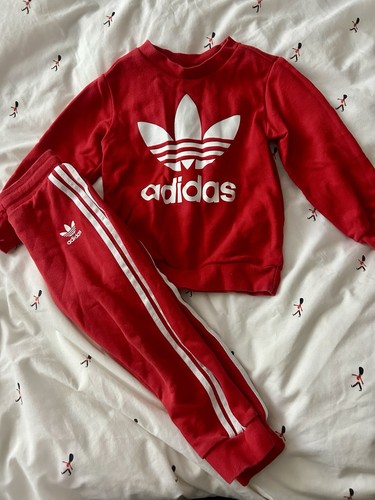 Red adidas tracksuit - adidas,