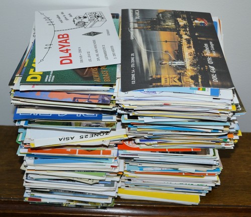 Over 1000 qsl cards ham - cards,