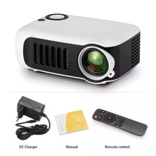 MINI Projector 3D LED Video Projectors Home Cinema 1080P 4K Via Port A2000.