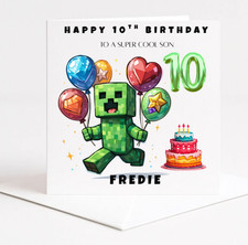 Minecraft Happy  Birthday card