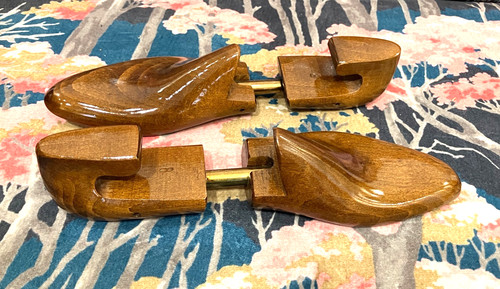 Vintage dark wooden shoe