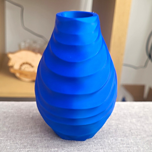 Blue spiral ribbed decorative - spiral,
