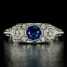 Art Deco 2.80Ct Round Cut