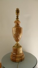 Brown Marble & Brass Table Lamp 42cm,(16.53")  Tall & weighs a heavy 4.1kg