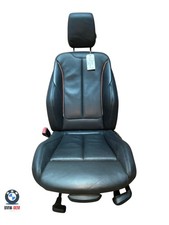 BMW F30 F31 M SPORT FRONT SEAT BLACK LEATHER FRONT LEFT PASSENGER RED STICHING