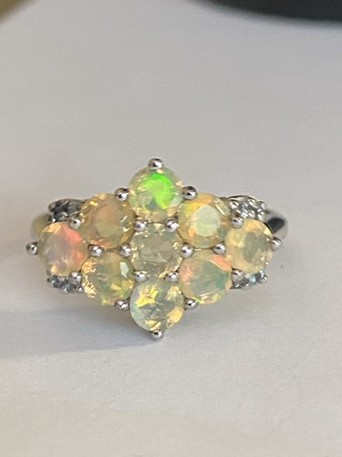 Sterling silver fire - opal, and