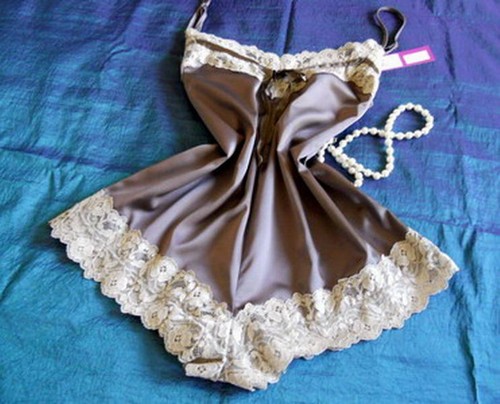 Chocolate satin cami - satin, cami-knickers