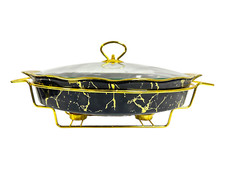 15Inch Black Marble Oval