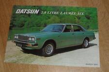 Datsun 2.4 Laurel Six Brochure