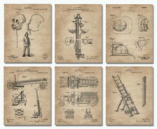 Firefighter Gifts Patent Print