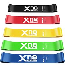 XN8 Exercise Loop Resistance Bands Latex Skin Friendly Heavy Duty Set for Gym UK