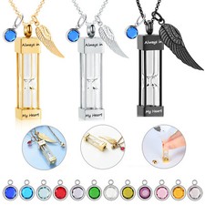 Hourglass Urn Keepsake Pendant Memorial Necklace for Ashes Jewellery Charm Gift