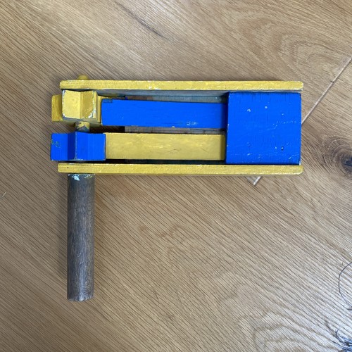 Vintage wooden football rattle - wooden,