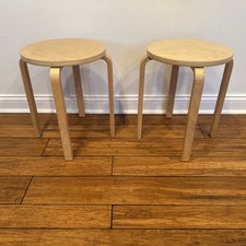 Pair Of IKEA Frosta Bent Birch